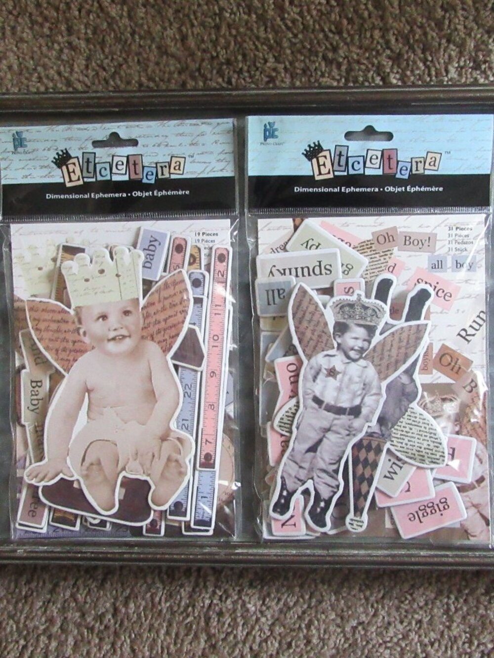NWOT Provo Craft Et Cetera Baseboard Diecuts vintage baby/child theme 50 pieces